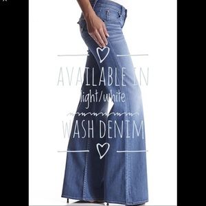 Hudson Wide Leg Light White Wash Denim Jeans